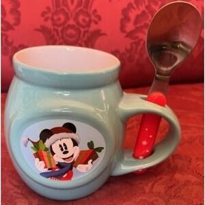 DISNEY MICKEY MOUSE CHRISTMAS COCOA MUG WITH SPOON - Frankford Candy
